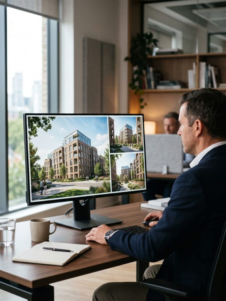 Developer weighing the questions to ask a rendering studio