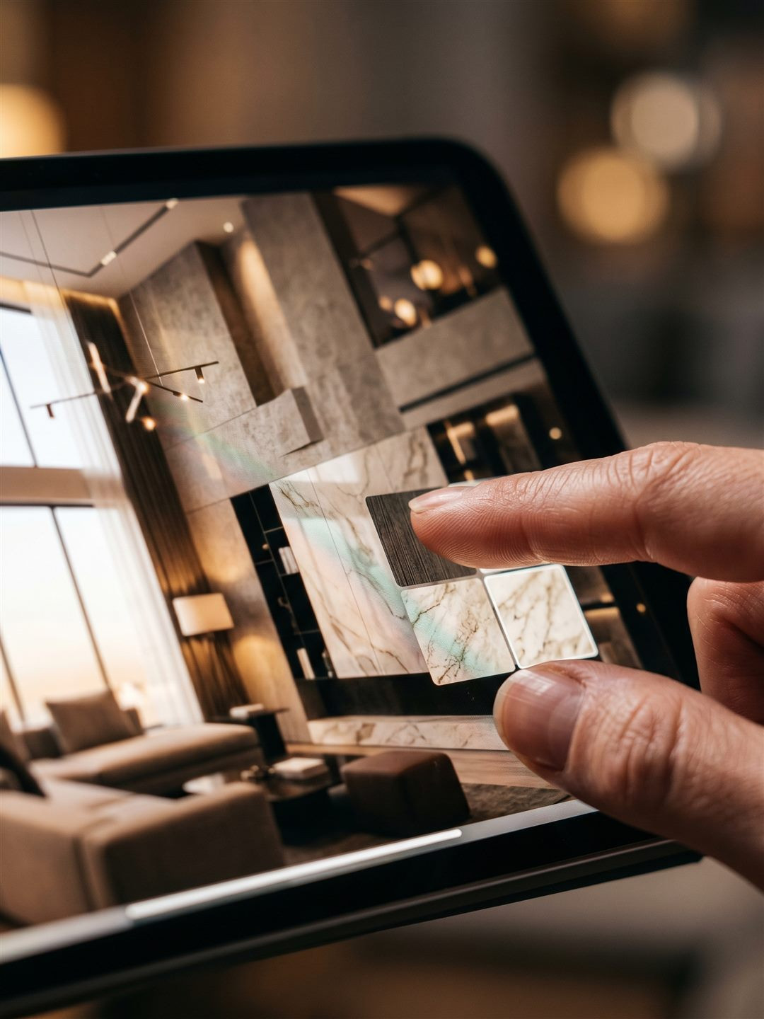 Choosing materials inside a real-time architectural visualization